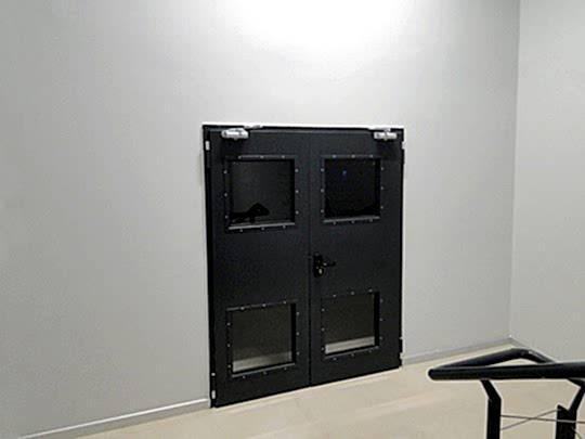 Camlı Çift Kanat Yangın Kapısı Kasa Kanat