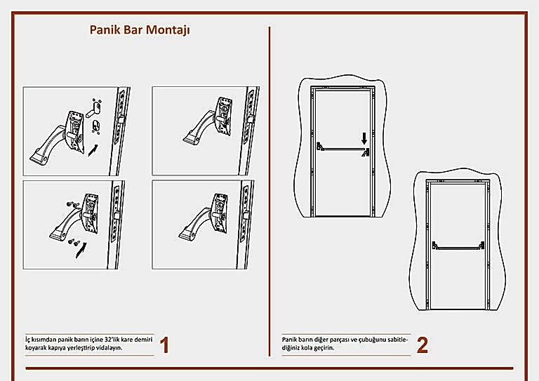 Yangın Kapısı Panik Bar Montajı