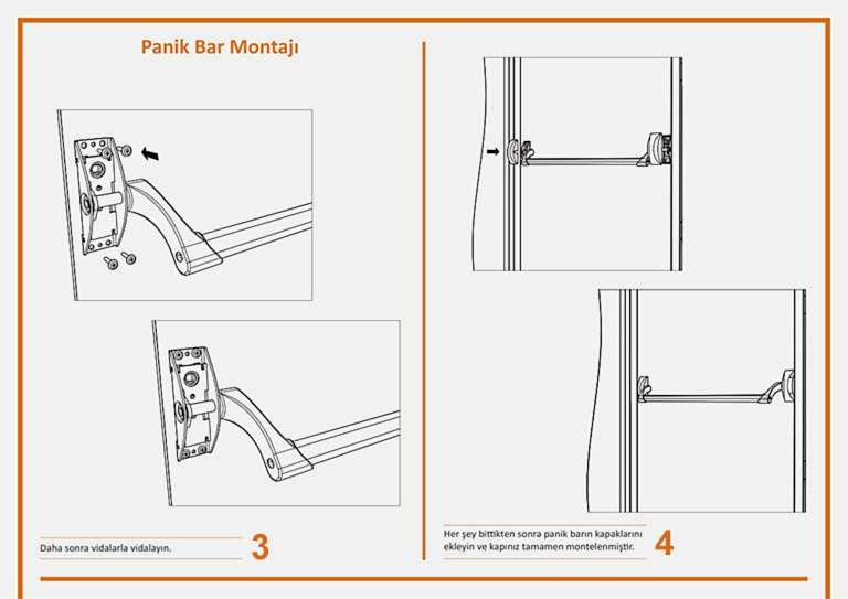 Yangın Kapısı Panik Bar Montajı