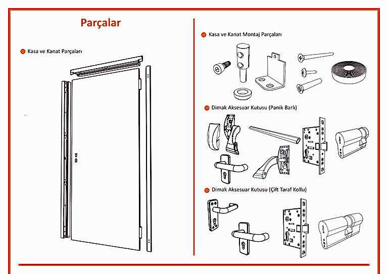 Dimak Yangın Kapısı Parçaları